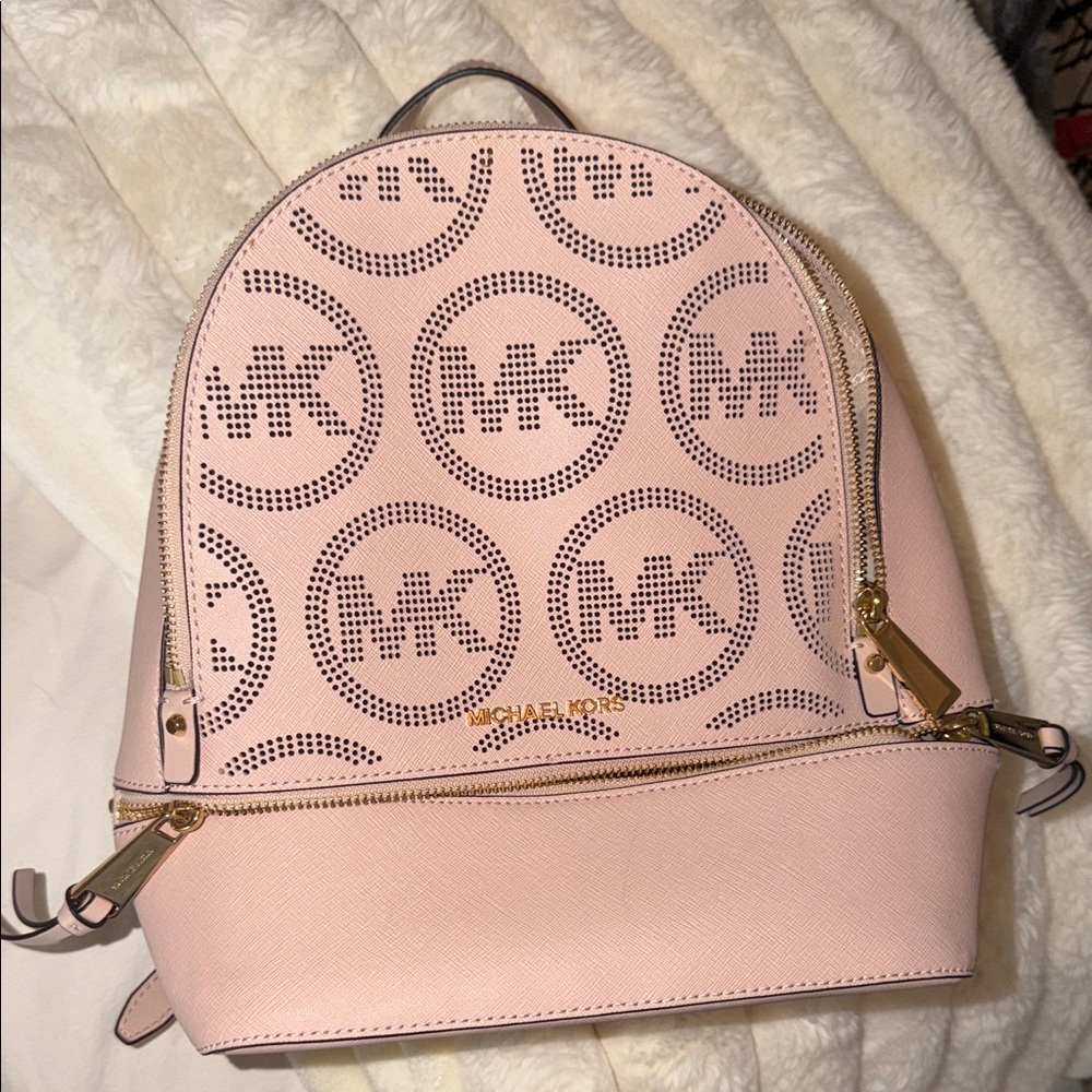Michael Kors Blush Perforated Backpack